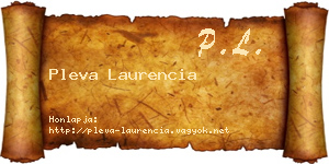 Pleva Laurencia névjegykártya